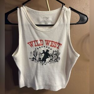 wild west cropped tank!